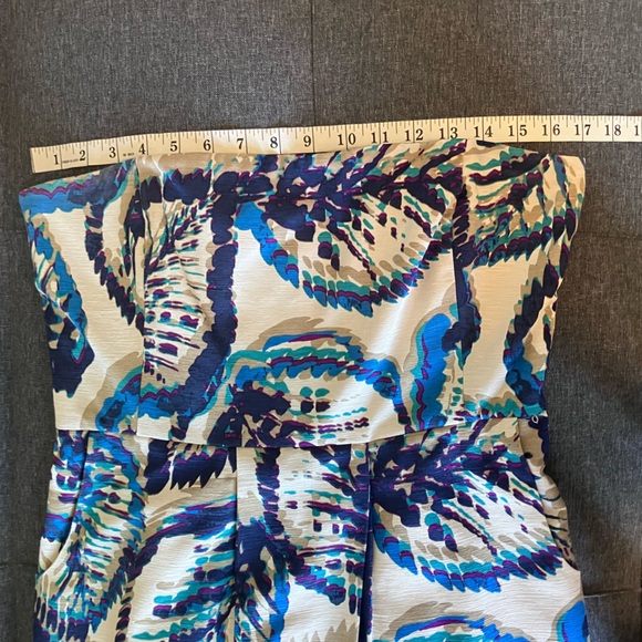 BANANA REPUBLIC Silk Floral Strapless Sheath Cocktail Dress Size 10 - Picture 9 of 13